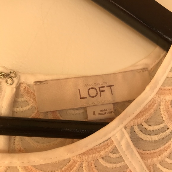 LOFT Embroidered scallop yoke dress - Picture 5 of 6